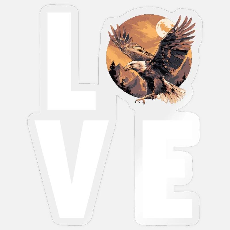Aigle - Sticker taille S (10 x 10 cm) - brillant transparent