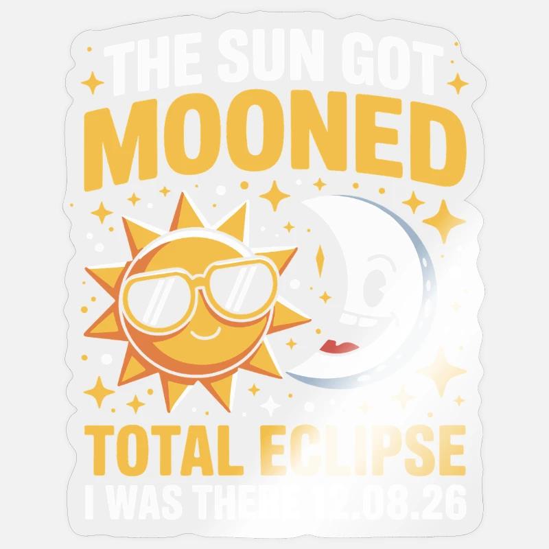 Sonne Mond Total Eclipse Spruch - Sticker Größe S (10 x 10 cm) - Transparent glänzend