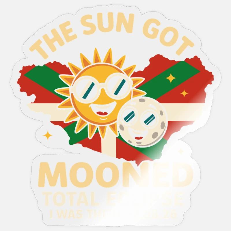 Sun Mooned Total Eclipse 8/12/26 Sticker size S (10 x 10 cm)