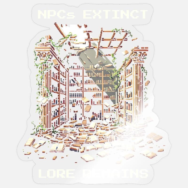 Les PNJ disparus, l’histoire reste | Post-apocalyptique Sticker taille S (10 x 10 cm)