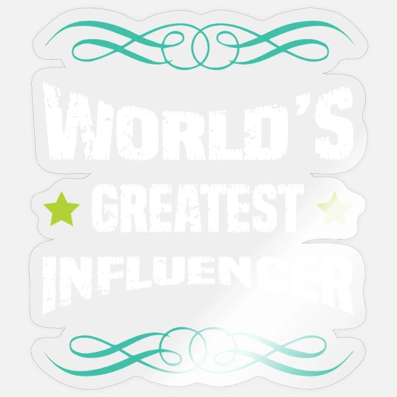 World's Best Influencer - Sticker size S (10 x 10 cm) - transparent glossy