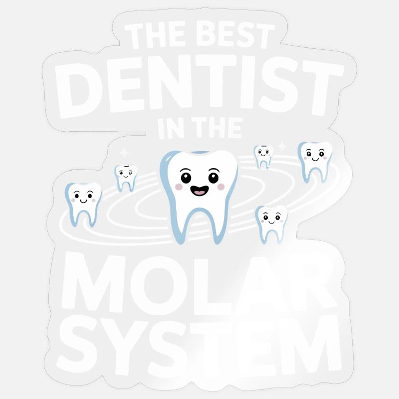 Zahnhelden Molar System - Sticker size S (10 x 10 cm) - transparent glossy