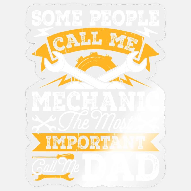 Mechanic Mechatronics Technician Screwdriver Gift - Sticker size S (10 x 10 cm) - transparent glossy