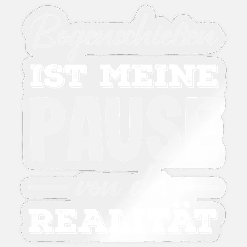 Ich gehe Bogenschießen - Sticker Größe S (10 x 10 cm) - Transparent glänzend
