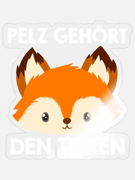 Tierschutz PELZ GEHÖRT TIEREN Lustiges - Sticker Größe S (10 x 10 cm) - Transparent glänzend