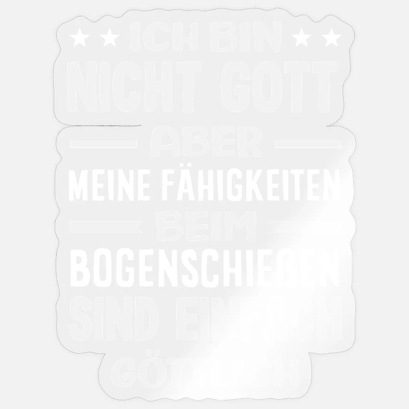 Ich gehe Bogenschießen - Sticker Größe S (10 x 10 cm) - Transparent glänzend
