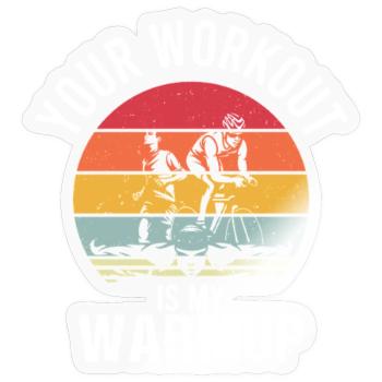 Triathlon Swimming Cycling Running Vintage Sports - Sticker size S (10 x 10 cm) - transparent glossy - Front