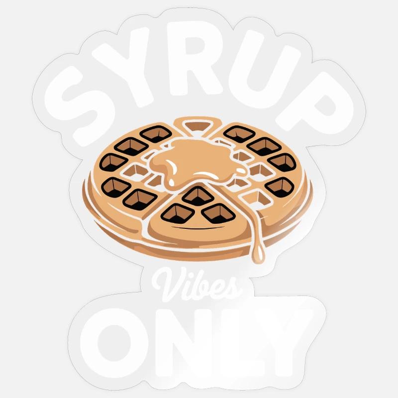 Cadeau de cuisson de pâte à gaufres pour les gourmets - Sticker taille S (10 x 10 cm) - brillant transparent