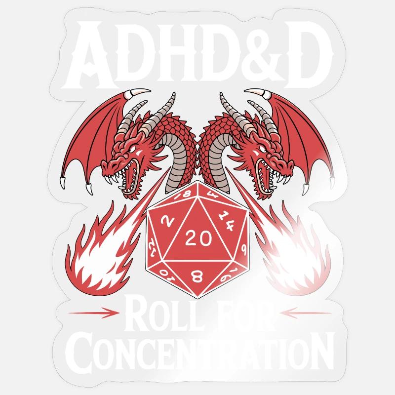 Rouleau pour la concentration TDAH - Sticker taille S (10 x 10 cm) - brillant transparent