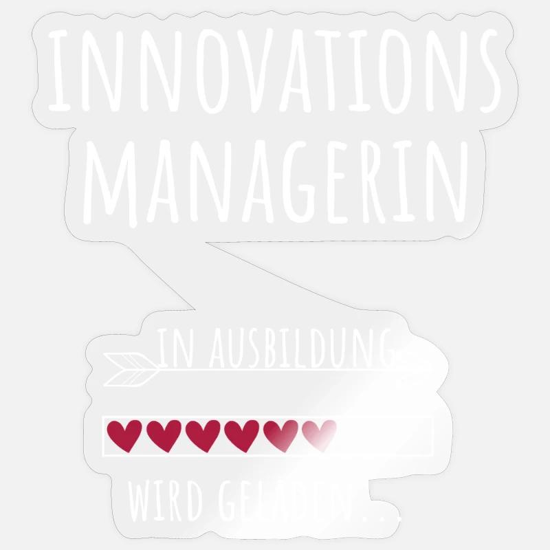 Innovationsmanagerin Student Beruf Ausbildung - Sticker Größe S (10 x 10 cm) - Transparent glänzend