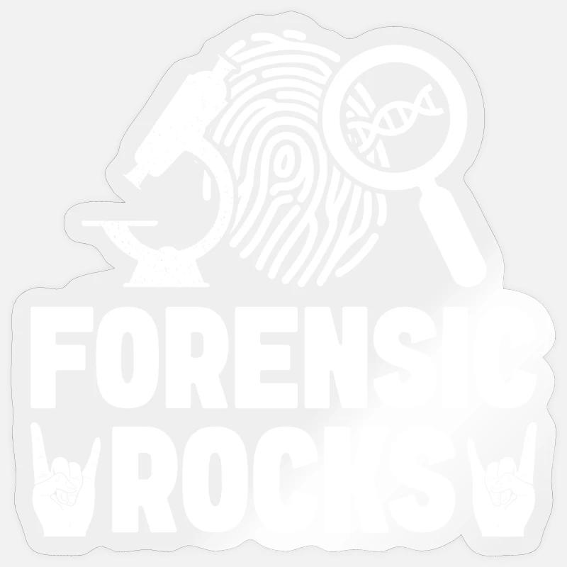 Forensic Analyst Forensic Rocks Squad Crime Lab Sticker Größe S (10 x 10 cm)