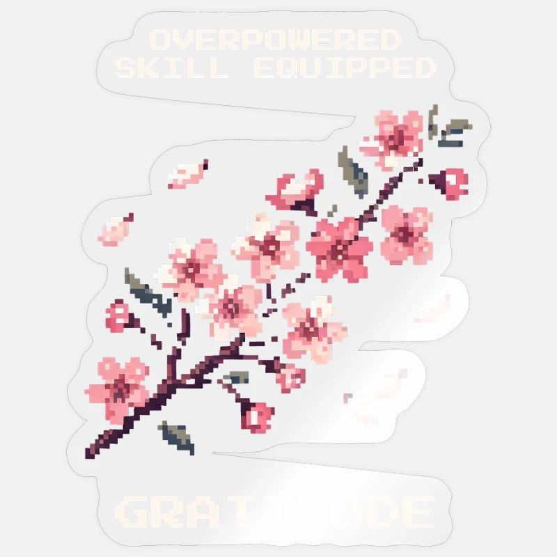 OP-Skill ausgerüstet: Dankbarkeit | Mindset, Zen - Sticker Größe S (10 x 10 cm) - Transparent glänzend