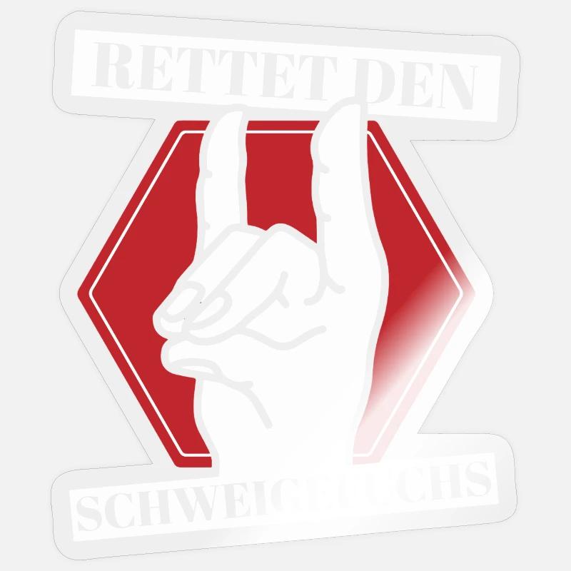 Schweigefuchs Lehrer Grundschule Kindergarten - Sticker Größe S (10 x 10 cm) - Transparent glänzend