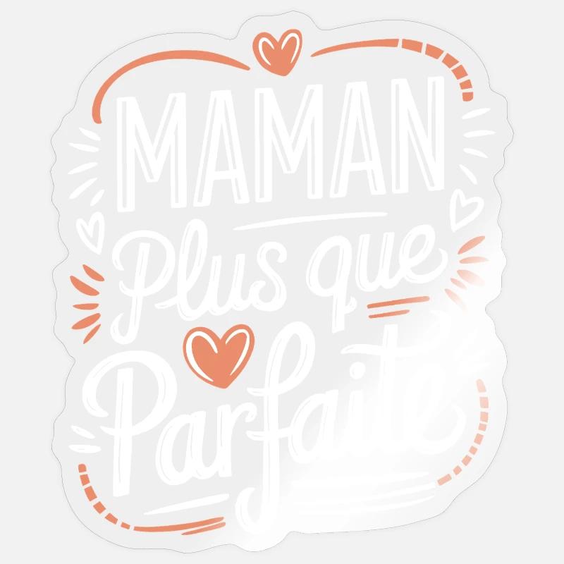 Mehr als perfekte Mama - Sticker Größe S (10 x 10 cm) - Transparent glänzend