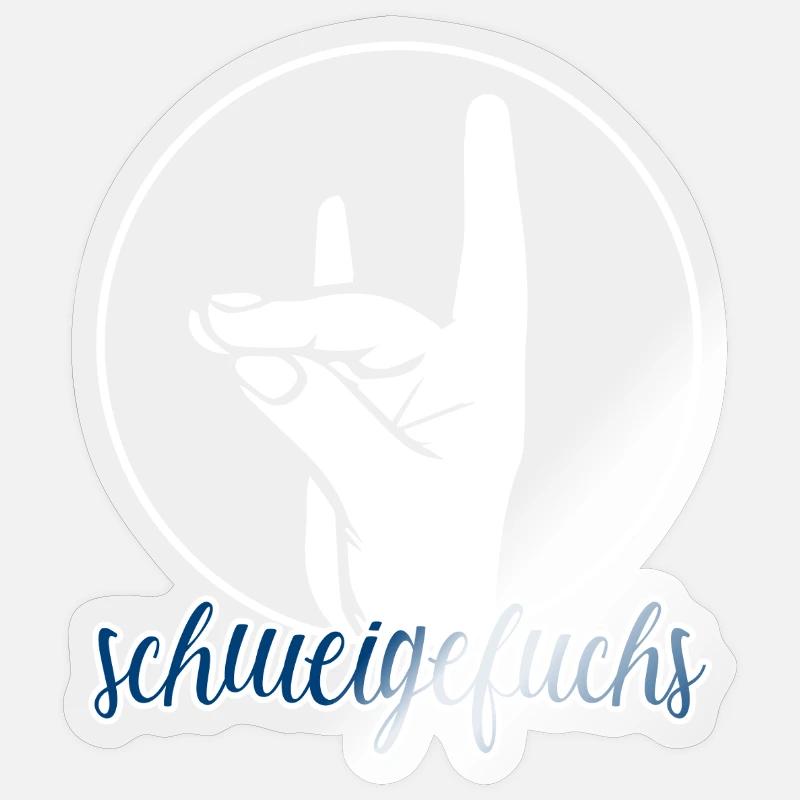 Schweigefuchs Lehrer Grundschule Kindergarten - Sticker Größe S (10 x 10 cm) - Transparent glänzend