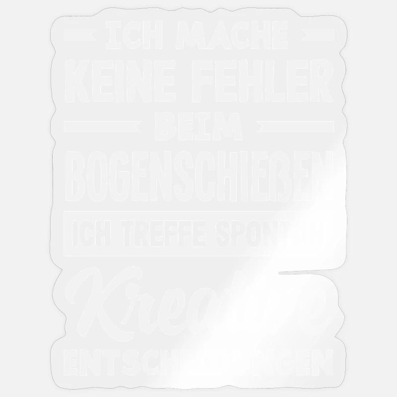 Bogenschießen Bogenschütze Geschenk - Sticker Größe S (10 x 10 cm) - Transparent glänzend