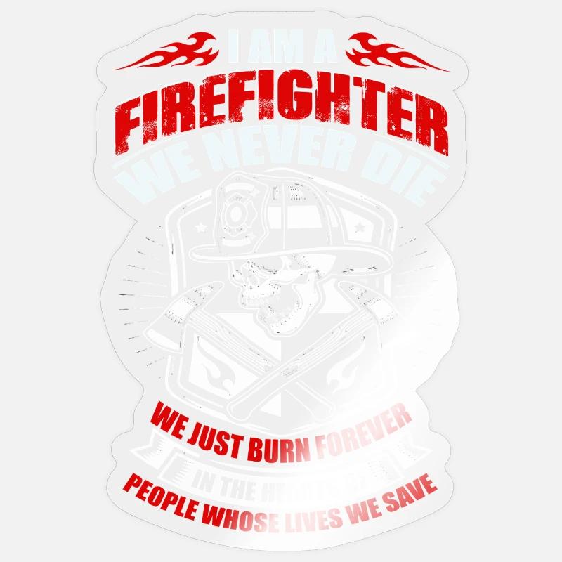 Fire brigade - Sticker size S (10 x 10 cm) - transparent glossy
