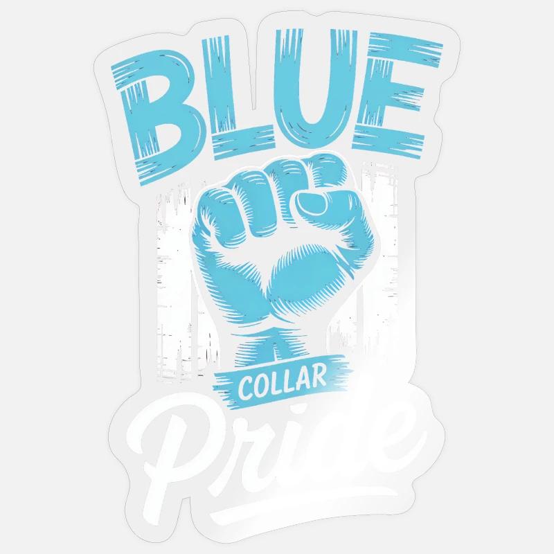 Blue Collar Worker Craft Construction Worker Sticker size S (10 x 10 cm)