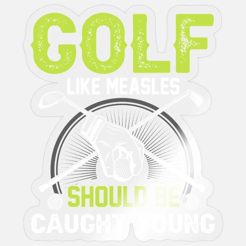 golfe - Sticker taille S (10 x 10 cm) - brillant transparent