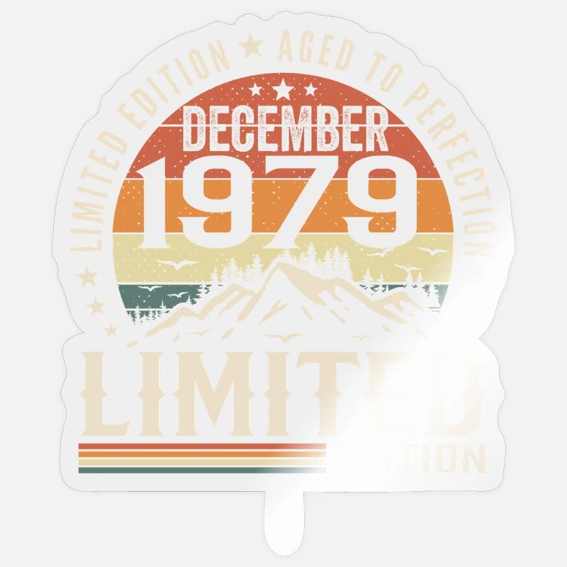 Décembre 1979 - Sticker taille S (10 x 10 cm) - brillant transparent