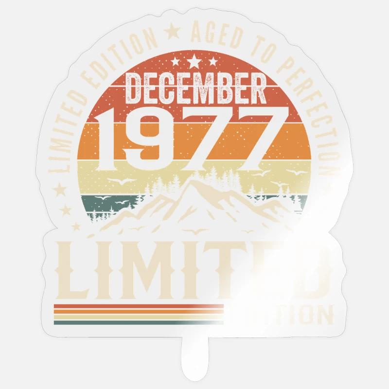 Décembre 1977 - Sticker taille S (10 x 10 cm) - brillant transparent