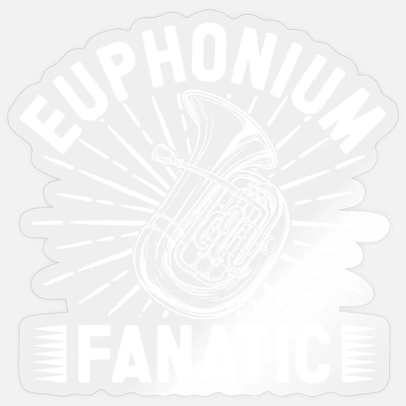 Baritone Player Fanatic Euphonium Sticker size S (10 x 10 cm)
