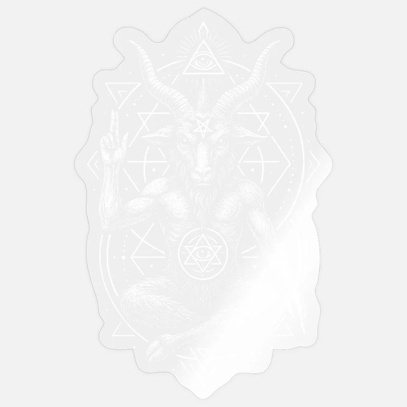 Baphomet Satanismus Dämon mit Ziegenkopf Sticker Größe S (10 x 10 cm)