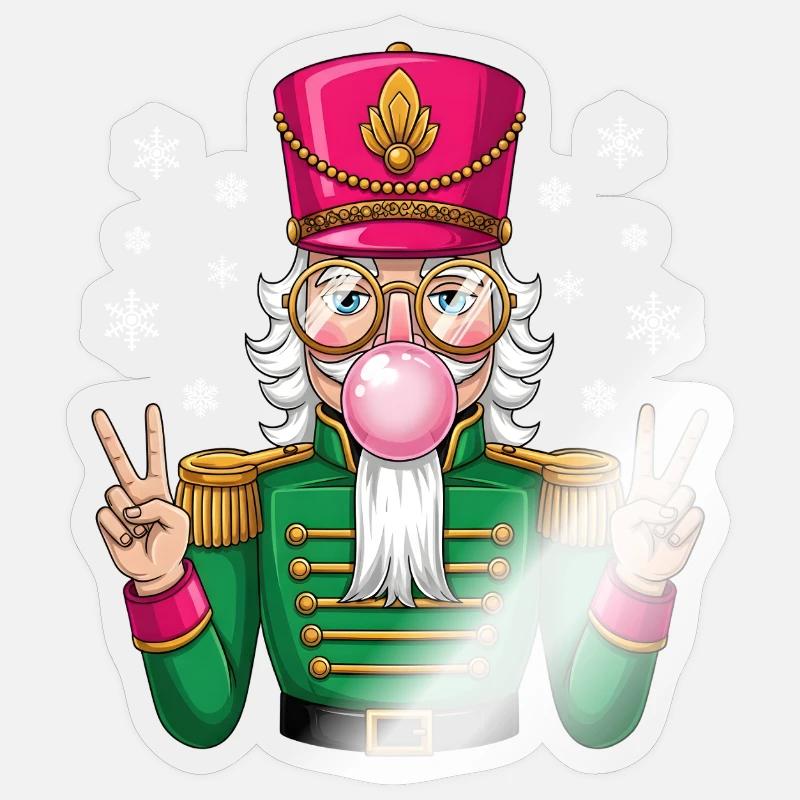 Nutcracker Bubble Gum Sticker Größe S (10 x 10 cm)
