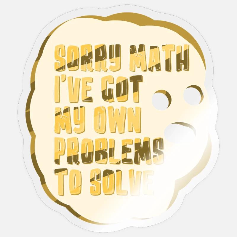 Math Nerd Étudiants Professeur d’Université Mathématiques Sticker taille S (10 x 10 cm)