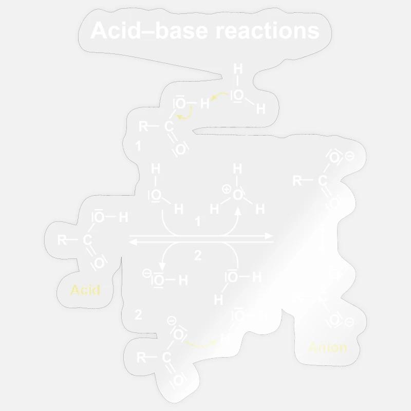 Réactions Acide Base Illustrées Sticker taille S (10 x 10 cm)
