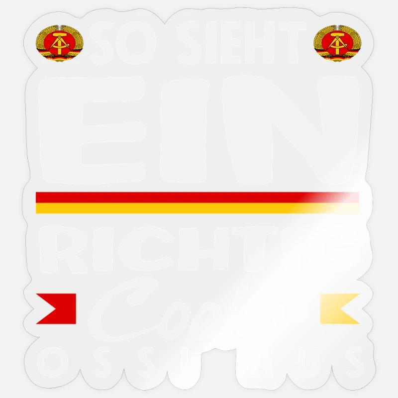 So Sieht Ein Cooler Ossi Spruch DDR Stolz - Sticker Größe S (10 x 10 cm) - Transparent glänzend