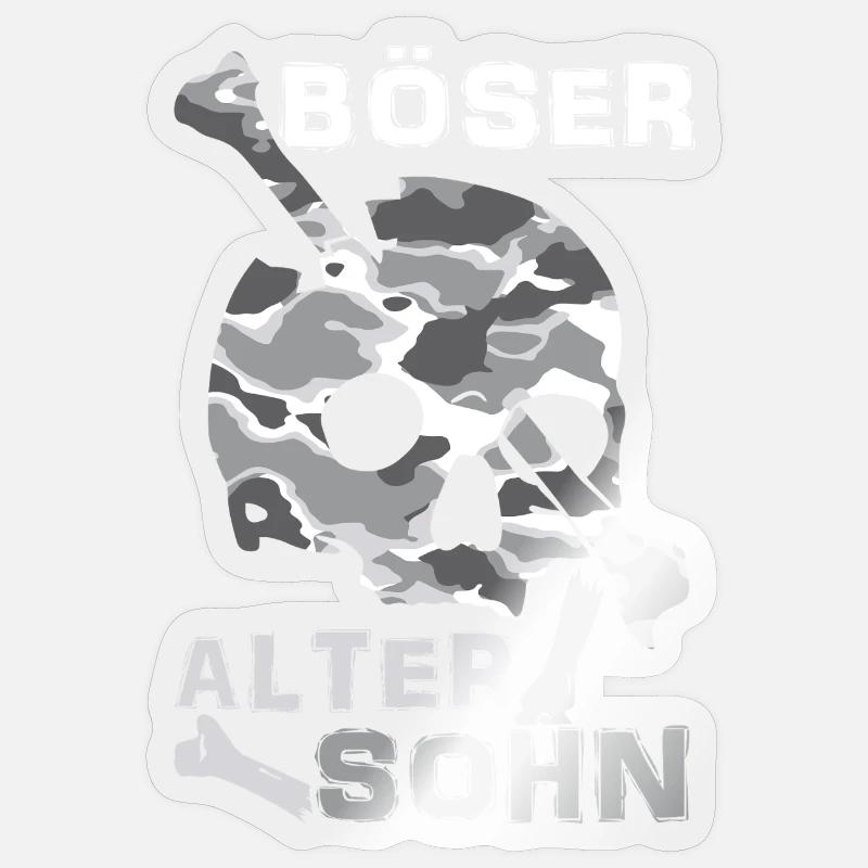 Evil Old Son Skull - Sticker size S (10 x 10 cm) - transparent glossy