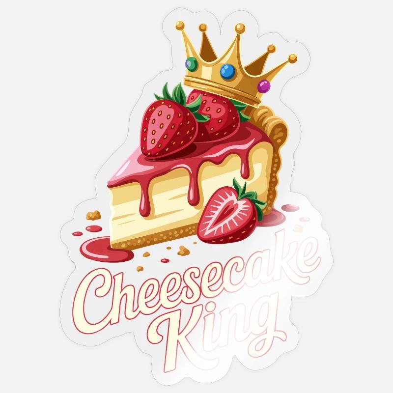 Gâteau - Sticker taille S (10 x 10 cm) - brillant transparent