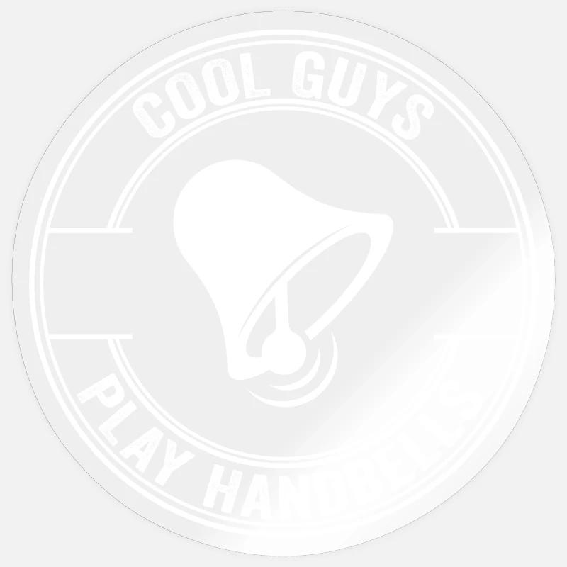 Handbell Circle Emblem - Sticker size S (10 x 10 cm) - transparent glossy