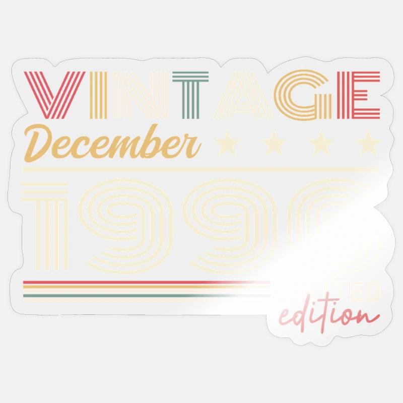 Geschenk Dezember 1996 - Sticker Größe S (10 x 10 cm) - Transparent glänzend