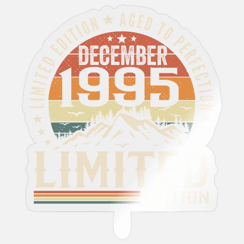 December 1995 - Sticker size S (10 x 10 cm) - transparent glossy