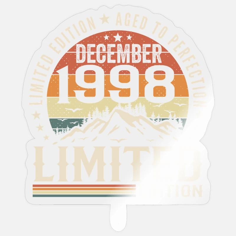 Dezember 1998 - Sticker Größe S (10 x 10 cm) - Transparent glänzend