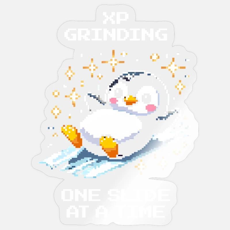 Broyage XP | Diapositive Niveau Humour - Sticker taille S (10 x 10 cm) - brillant transparent
