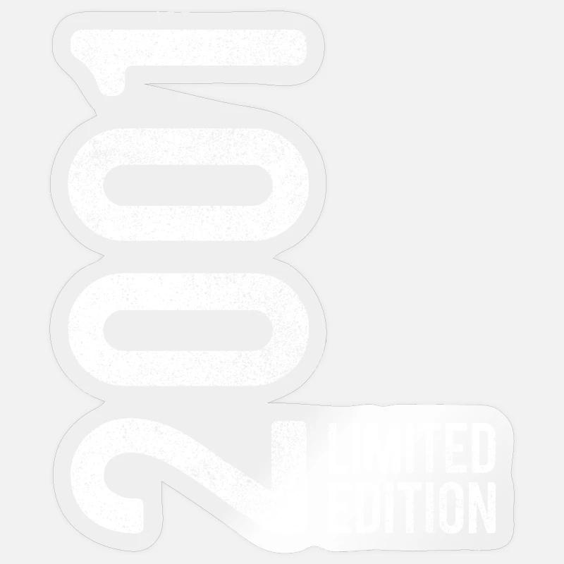 24. Geburtstag 2001 Limited Edition Geschenkidee - Sticker Größe S (10 x 10 cm) - Transparent glänzend