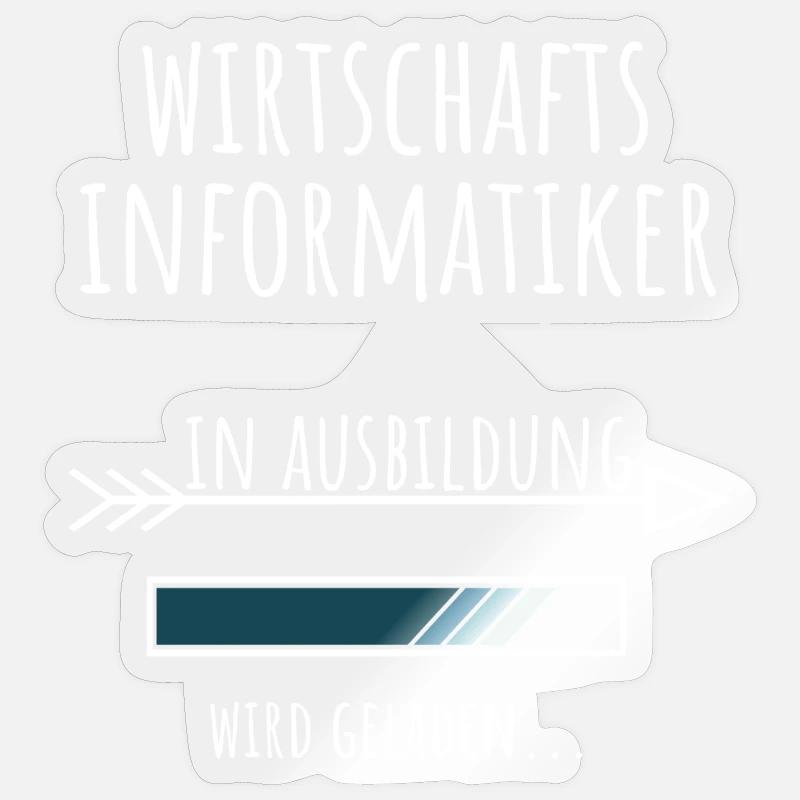 Wirtschaftsinformatik Studium Beruf Ausbildung - Sticker Größe S (10 x 10 cm) - Transparent glänzend