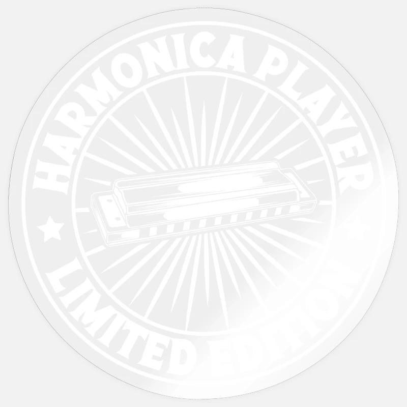 Harmonica Musican LImited Edition Harmonica - Sticker size S (10 x 10 cm) - transparent glossy
