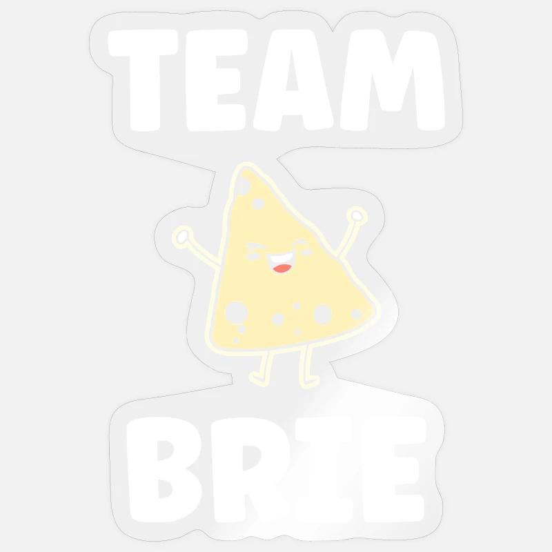 Humor brie cheese - Sticker size S (10 x 10 cm) - transparent glossy
