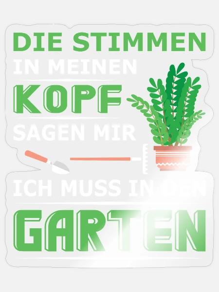 Garten Gärtner Gärtnern Gartenarbeit Gartenarbeit - Sticker Größe S (10 x 10 cm) - Transparent glänzend
