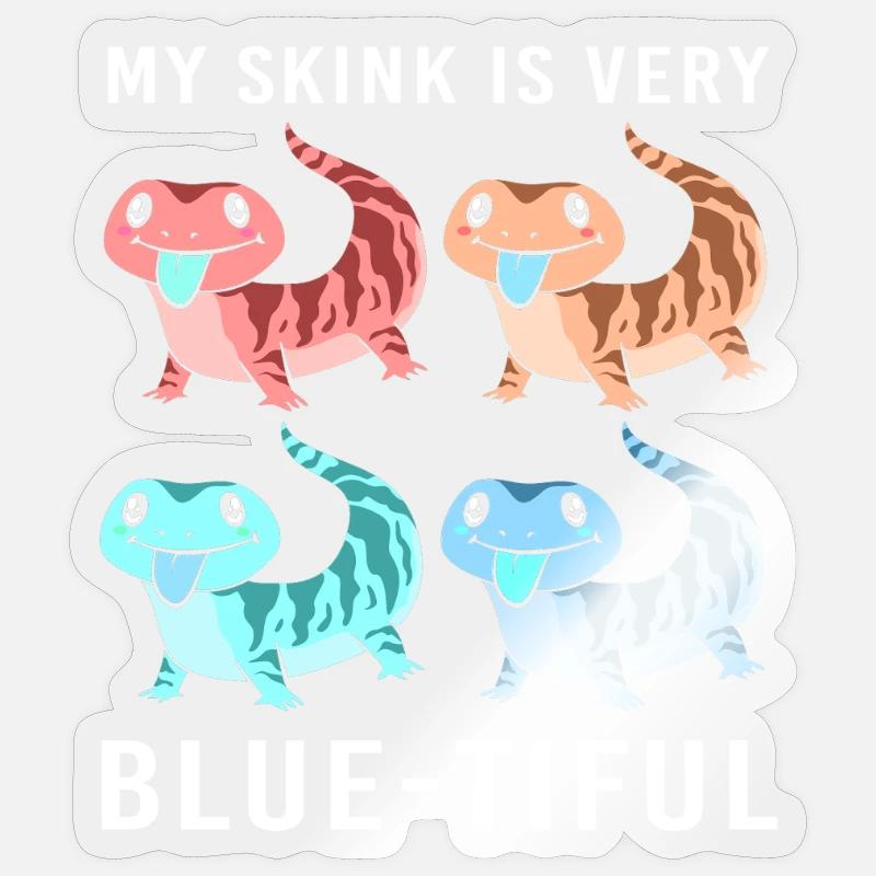 Eidechse - Sticker Größe S (10 x 10 cm) - Transparent glänzend