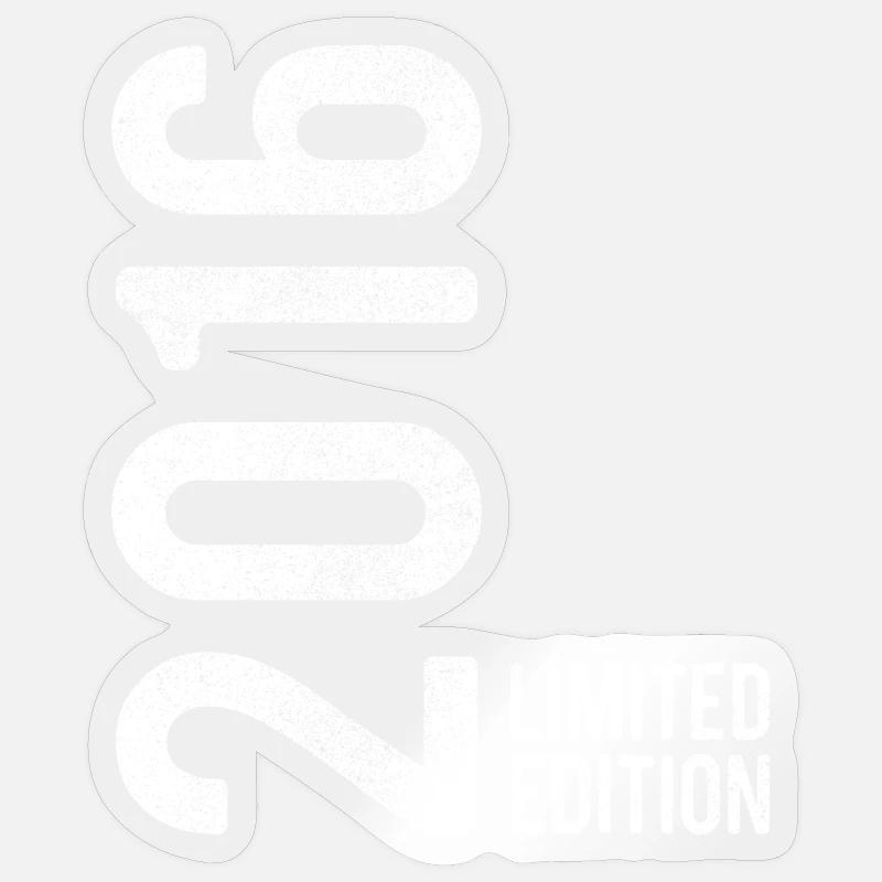 Kinder 9. Geburtstag Mädchen Junge 9 Jahre 2016 - Sticker Größe S (10 x 10 cm) - Transparent glänzend