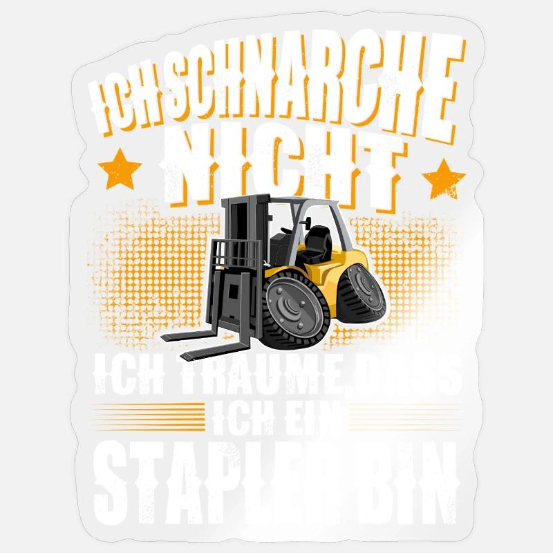 Gerbeur pour chariot élévateur - Sticker taille S (10 x 10 cm) - brillant transparent