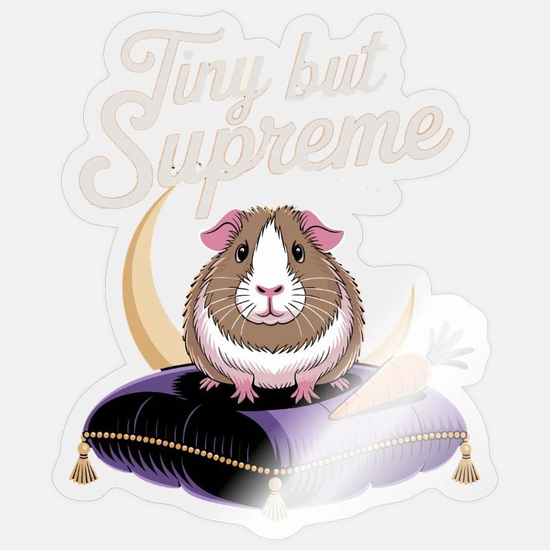 Tiny but Guinea Pig - Sticker size S (10 x 10 cm) - transparent glossy