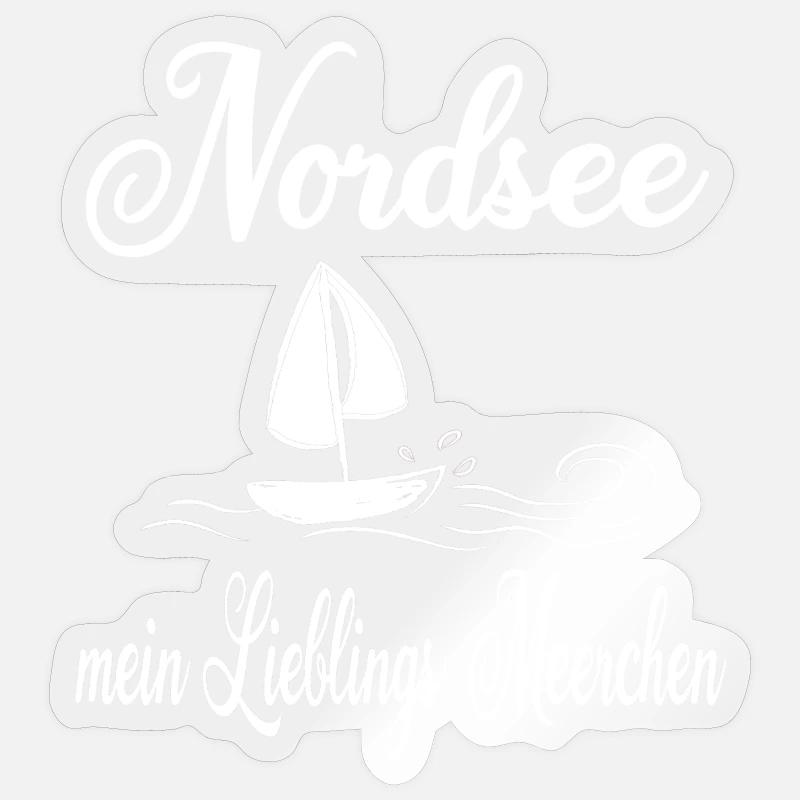 Nordsee Lieblingsmeerchen - Sticker Größe S (10 x 10 cm) - Transparent glänzend