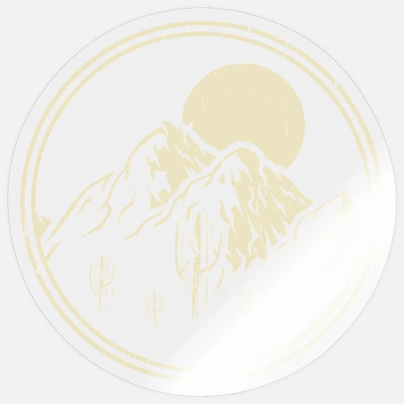 Wandern Wanderer Bergsteiger Geschenk - Sticker Größe S (10 x 10 cm) - Transparent glänzend