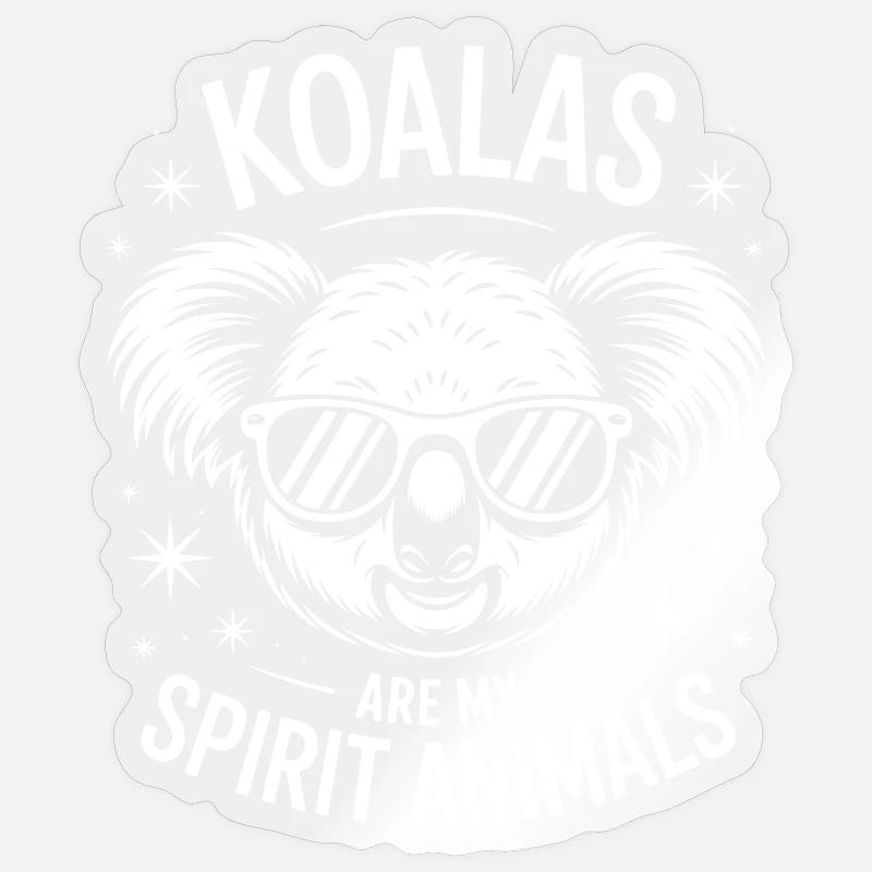 Koala Spruch Koalas Lustiges Koala Geschenk - Sticker Größe S (10 x 10 cm) - Transparent glänzend